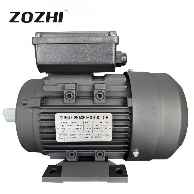 50Hz 0,55KW 0,75HP 1440rpm condensateur monophase d&eacute;marrer le fonctionnement moteur d'induction asynchrone 220V/230V AC Voltage 60Hz puissance nominale de fr&eacute;quence 2