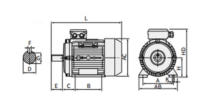 Commercial 0.09kw 1500rpm condensateur fonctionnant moteur d'induction asynchrone B5 imperméable à l'eau 220V tension AC 60Hz café monophase 8