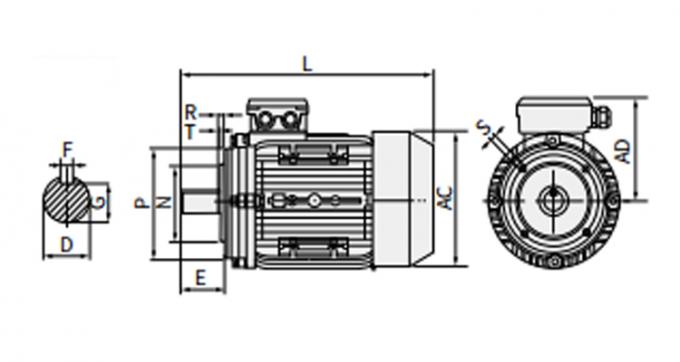 Commercial 0.09kw 1500rpm condensateur fonctionnant moteur d'induction asynchrone B5 imperméable à l'eau 220V tension AC 60Hz café monophase 10