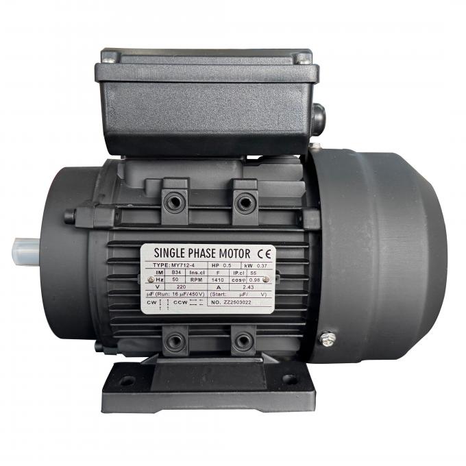 Moteur &eacute;lectrique asynchrone monophas&eacute; &agrave; condensateur de d&eacute;marrage et de fonctionnement 1410 tr/min, 0,37 kW, 0,5 CV, tension CA 220 V, 50 Hz/60 Hz, puissance nominale 0