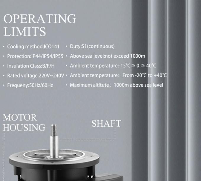 Pompes de piscine moteur asynchrone monophasique de 2800 tr/min avec boîtier en aluminium étanche et fréquence 220V 50Hz 2