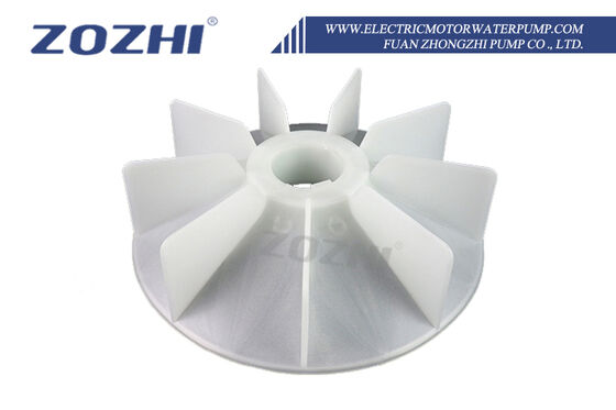 Y2-80-2/4 Blade de ventilateur de refroidissement en plastique blanc en PP 19 × 95 mm 5 lames pour moteur électrique à courant alternatif à 80 cadres